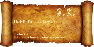 Huff Krisztofer névjegykártya